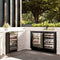 Autograph Edition 24 In. Touchstone Dual Zone 44 Bottle Wine Cooler With Black Stainless Steel Glass Door And Champagne Bronze Handle
