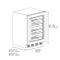Autograph Edition 24 In. Touchstone Dual Zone 44 Bottle Wine Cooler With Black Stainless Steel Glass Door And Champagne Bronze Handle