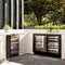 Autograph Edition 24 In. Touchstone Dual Zone 44 Bottle Wine Cooler With Black Stainless Steel Glass Door And Champagne Bronze Handle