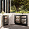 Autograph Edition 24 In. Touchstone Dual Zone 44 Bottle Wine Cooler With Black Stainless Steel Glass Door And Polished Gold Handle