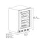 Autograph Edition 24 In. Touchstone Dual Zone 44 Bottle Wine Cooler With Black Stainless Steel Glass Door And Champagne Bronze Helix Handle