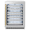 Autograph Edition 24 In. Touchstone Dual Zone 44 Bottle Wine Cooler With Stainless Steel Glass Door And Champagne Bronze Handle