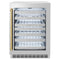 Autograph Edition 24 In. Touchstone Dual Zone 44 Bottle Wine Cooler With Stainless Steel Glass Door And Polished Gold Handle