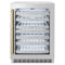 Autograph Edition 24 In. Touchstone Dual Zone 44 Bottle Wine Cooler With Stainless Steel Glass Door And Polished Gold Handle