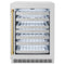 Autograph Edition 24 In. Touchstone Dual Zone 44 Bottle Wine Cooler With Satin Stainless Steel Glass Door And Polished Gold Handle