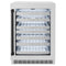 Autograph Edition 24 In. Touchstone Dual Zone 44 Bottle Wine Cooler With Satin Stainless Steel Glass Door And Matte Black Handle