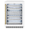 Autograph Edition 24 In. Touchstone Dual Zone 44 Bottle Wine Cooler With White Matte Glass Door And Champagne Bronze Handle