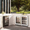 Autograph Edition 24 In. Touchstone Dual Zone 44 Bottle Wine Cooler With White Matte Glass Door And Champagne Bronze Handle
