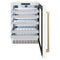 Autograph Edition 24 In. Touchstone Dual Zone 44 Bottle Wine Cooler With White Matte Glass Door And Champagne Bronze Handle