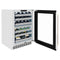 Autograph Edition 24 In. Touchstone Dual Zone 44 Bottle Wine Cooler With White Matte Glass Door And Champagne Bronze Handle