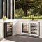 Autograph Edition 24 In. Touchstone Dual Zone 44 Bottle Wine Cooler With White Matte Glass Door And Champagne Bronze Handle