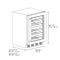 Autograph Edition 24 In. Touchstone Dual Zone 44 Bottle Wine Cooler With White Matte Glass Door And Champagne Bronze Handle