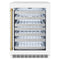 Autograph Edition 24 In. Touchstone Dual Zone 44 Bottle Wine Cooler With White Matte Glass Door And Polished Gold Handle