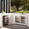 Autograph Edition 24 In. Touchstone Dual Zone 44 Bottle Wine Cooler With White Matte Glass Door And Polished Gold Handle