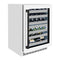 Autograph Edition 24 In. Touchstone Dual Zone 44 Bottle Wine Cooler With White Matte Glass Door And Matte Black Handle