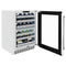 Autograph Edition 24 In. Touchstone Dual Zone 44 Bottle Wine Cooler With White Matte Glass Door And Matte Black Handle
