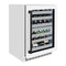 Autograph Edition 24 In. Touchstone Dual Zone 44 Bottle Wine Cooler With White Matte Glass Door And Matte Black Handle