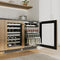 Autograph Edition 24 In. Touchstone Dual Zone 44 Bottle Wine Cooler With Panel Ready Glass Door And Polished Gold Handle