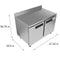 48 in. Two-Door Worktop Refrigerator With 3.5 in. Backsplash - 12 Cu Ft