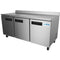 72 in. Three-Door Worktop Refrigerator With 3.5 in. Backsplash - 16.9 Cu Ft.