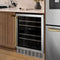 Autograph Edition 24 In. Monument Dual Zone 44 Bottle Wine Cooler In Stainless Steel With Champagne Bronze Accents