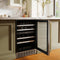 Autograph Edition 24 In. Monument Dual Zone 44 Bottle Wine Cooler In Stainless Steel With Champagne Bronze Accents