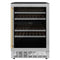 Autograph Edition 24 In. Monument Dual Zone 44 Bottle Wine Cooler In Stainless Steel With Champagne Bronze Accents