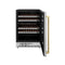 Autograph Edition 24 In. Monument Dual Zone 44 Bottle Wine Cooler In Stainless Steel With Champagne Bronze Accents