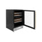 Autograph Edition 24 In. Monument Dual Zone 44-bottle Wine Cooler In Stainless Steel With Polished Gold Accents
