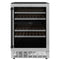 Autograph Edition 24 In. Monument Dual Zone 44-bottle Wine Cooler In Stainless Steel With Matte Black Accents