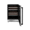 Autograph Edition 24 In. Monument Dual Zone 44-bottle Wine Cooler In Stainless Steel With Matte Black Accents