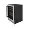Autograph Edition 24 In. Monument Dual Zone 44-bottle Wine Cooler In Stainless Steel With Matte Black Accents