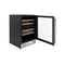 Autograph Edition 24 In. Monument Dual Zone 44-bottle Wine Cooler In Stainless Steel With Matte Black Accents