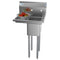 23 in. One Compartment Stainless Steel Commercial Sink with Drainboard, Bowl Size 10" x 14" x 10