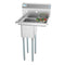 23 in. One Compartment Stainless Steel Commercial Sink with Drainboard, Bowl Size 10"x 14"x 10