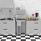 23 in. One Compartment Stainless Steel Commercial Sink with Drainboard, Bowl Size 10"x 14"x 10