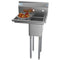 25 in. One Compartment Stainless Steel Commercial Sink with Drainboard, Bowl Size 10" x 14" x 10