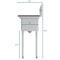 25 in. One Compartment Stainless Steel Commercial Sink with Drainboard, Bowl Size 10" x 14" x 10