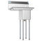 25 in. One Compartment Stainless Steel Commercial Sink with Drainboard, Bowl Size 10" x 14" x 10