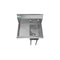 25 in. One Compartment Stainless Steel Commercial Sink with Drainboard, Bowl Size 10" x 14" x 10