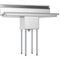 44 in. One Compartment Stainless Steel Commercial Sink with 2 Drainboards, Bowl Size 12"x 16"x 10