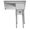 31 in. One Compartment Stainless Steel Commercial Sink with Drainboard, Bowl Size 12"x 16"x 10