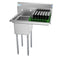 31 in. One Compartment Stainless Steel Commercial Sink with Drainboard, Bowl Size 12" x 16" x 10