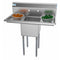 38 in. One Compartment Stainless Steel Commercial Sink with Drainboards, Bowl Size 14"x 16"x 11