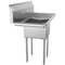 38 in. One Compartment Stainless Steel Commercial Sink with Drainboards, Bowl Size 14"x 16"x 11