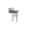 38 in. One Compartment Stainless Steel Commercial Sink with Drainboards, Bowl Size 14"x 16"x 11