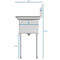 38 in. One Compartment Stainless Steel Commercial Sink with Drainboards, Bowl Size 14"x 16"x 11