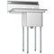 29 in. One compartment Stainless Steel Commercial Restaurant Sink with Drainboard, Bowl Size 14" x 16" x 11