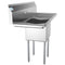 45 in. One Compartment Stainless Steel Commercial Sink with Drainboards, Bowl Size 15"x 15"x 12