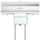 45 in. One Compartment Stainless Steel Commercial Sink with Drainboards, Bowl Size 15"x 15"x 12